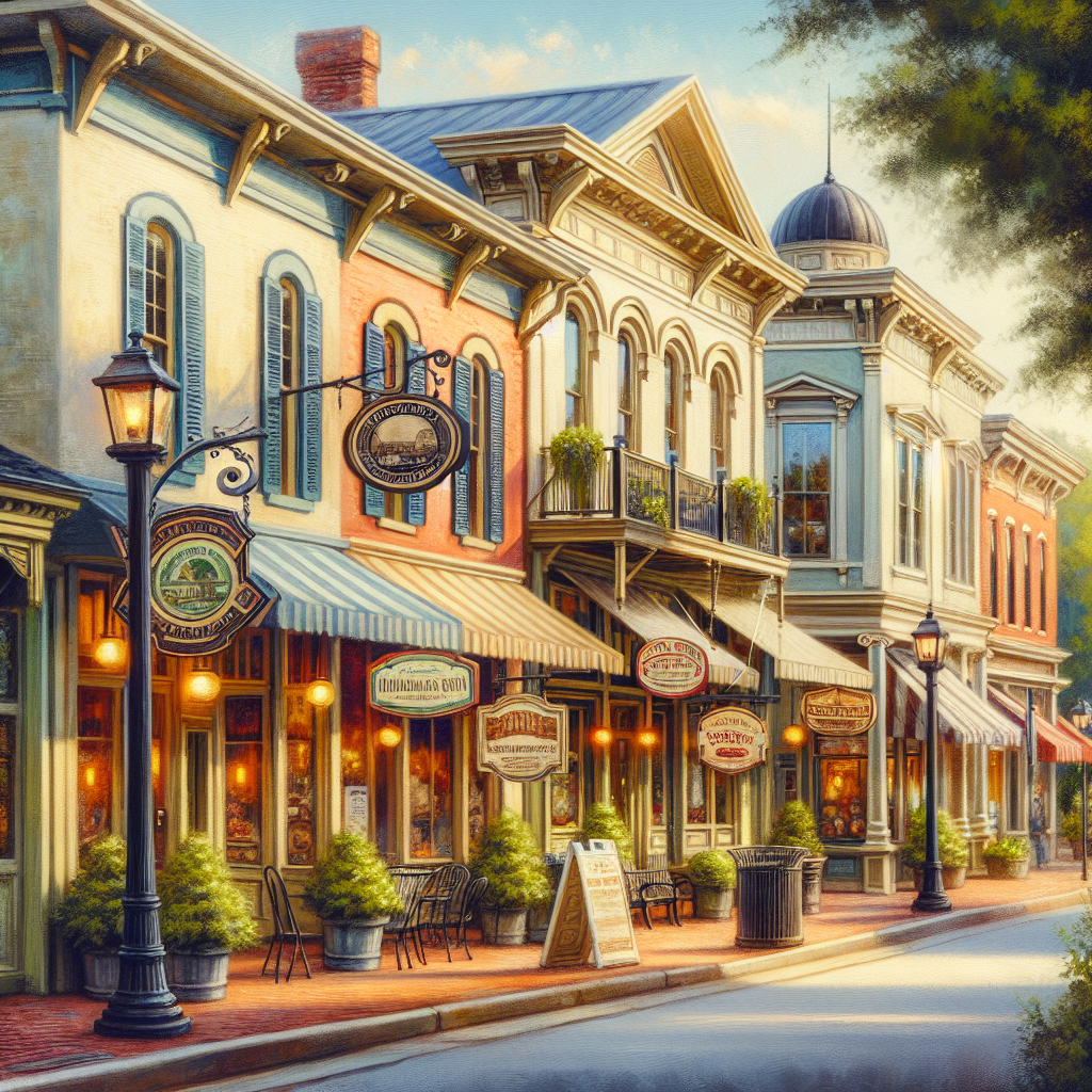 Discover the charm of Senoia's main street, a hub of history, culture, and celebrity touches like Nic & Norman's, where every corner tells a story.